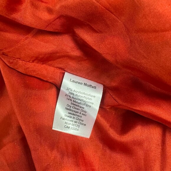 Lauren Moffatt Anthropologie Red and Gold Dot Mini Skirt Pleated Pockets Size 4 - Picture 6 of 6